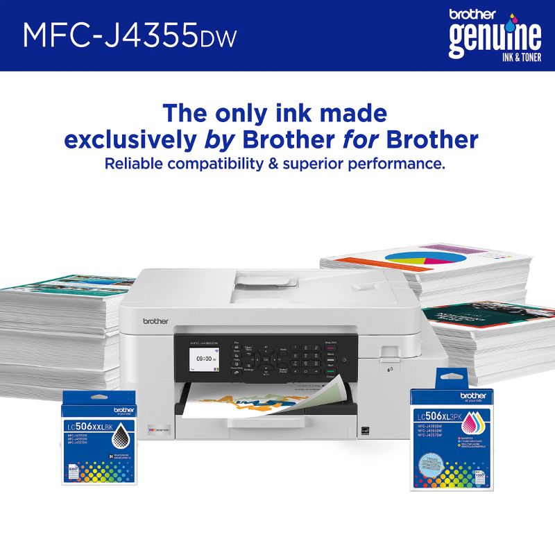 Brother Inkvestment Mfc-J4355Dw Wireless Color Inkjet Printer 40 132-374_3