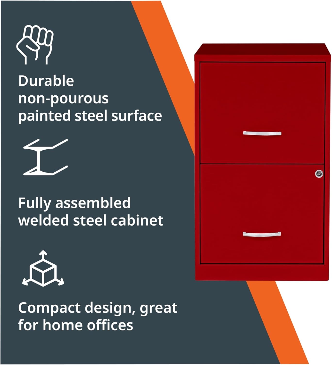 **2 Drawer File Cabinet Red - Kittitas County Orders Only 133-910_4