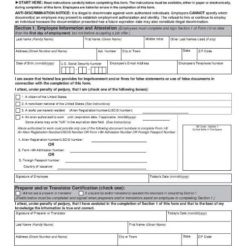I-9 Forms 150567