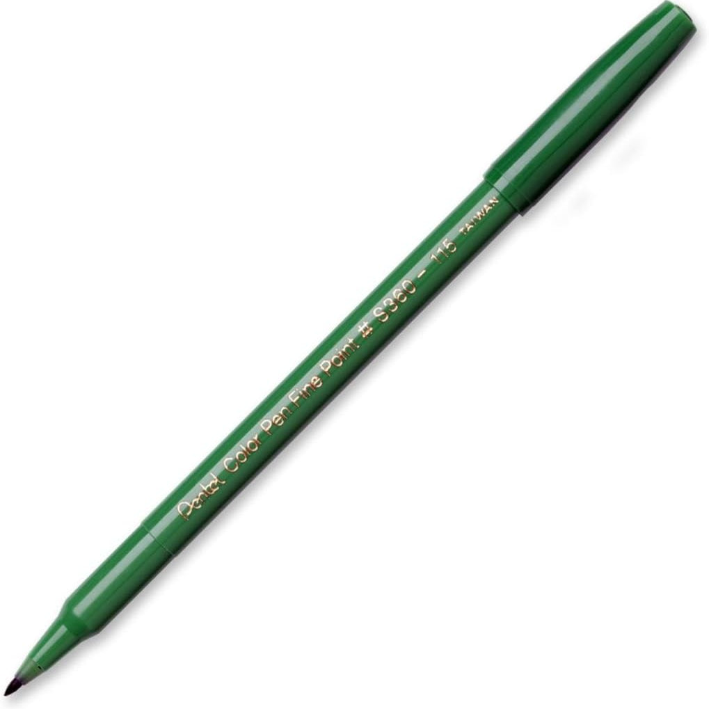 Pentel Color Pen, Fine Pt Olive Green Arts & Crafts 150852