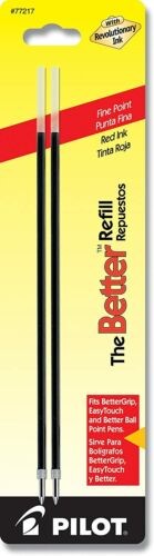 Pilot Better/Bettergrip/Easytouch Fine Ballpoint, Red, 2 Refills 151500