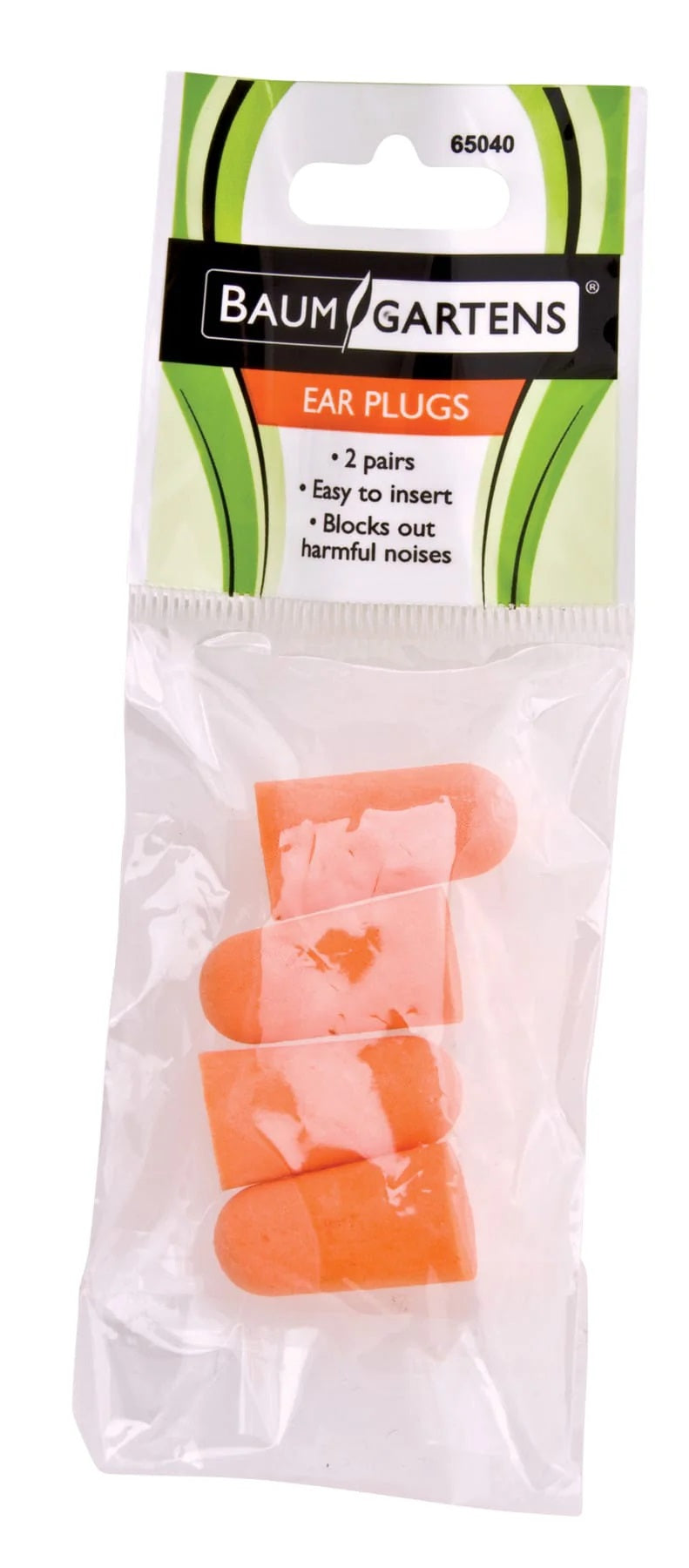 8 Pair Foam Ear Plugs Hearing Protection Orange Baumgartens 152603