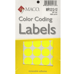 Label M Yellow Glow Labels Round Maco 153689