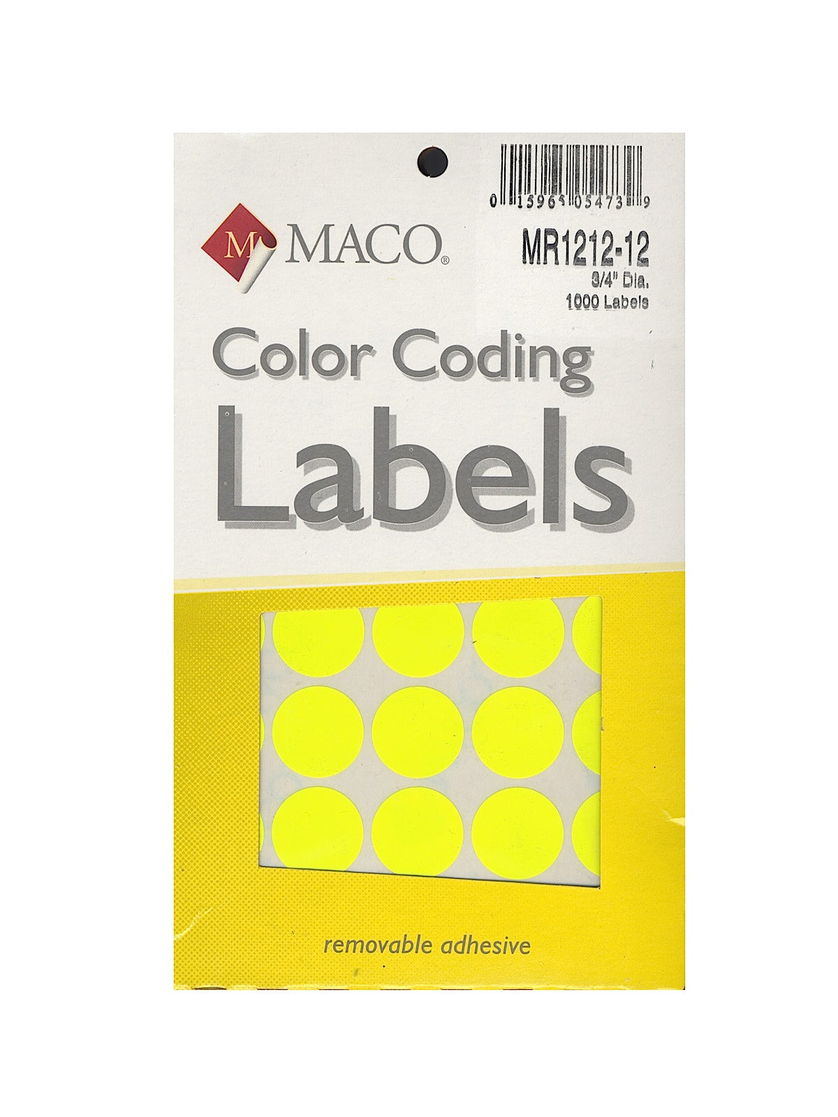 Label M Yellow Glow Labels Round Maco 153689_9b1e3168-da3a-4fc4-92c0-0c774b44c568