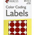 Label M Red Coding Labels Round Maco 153691