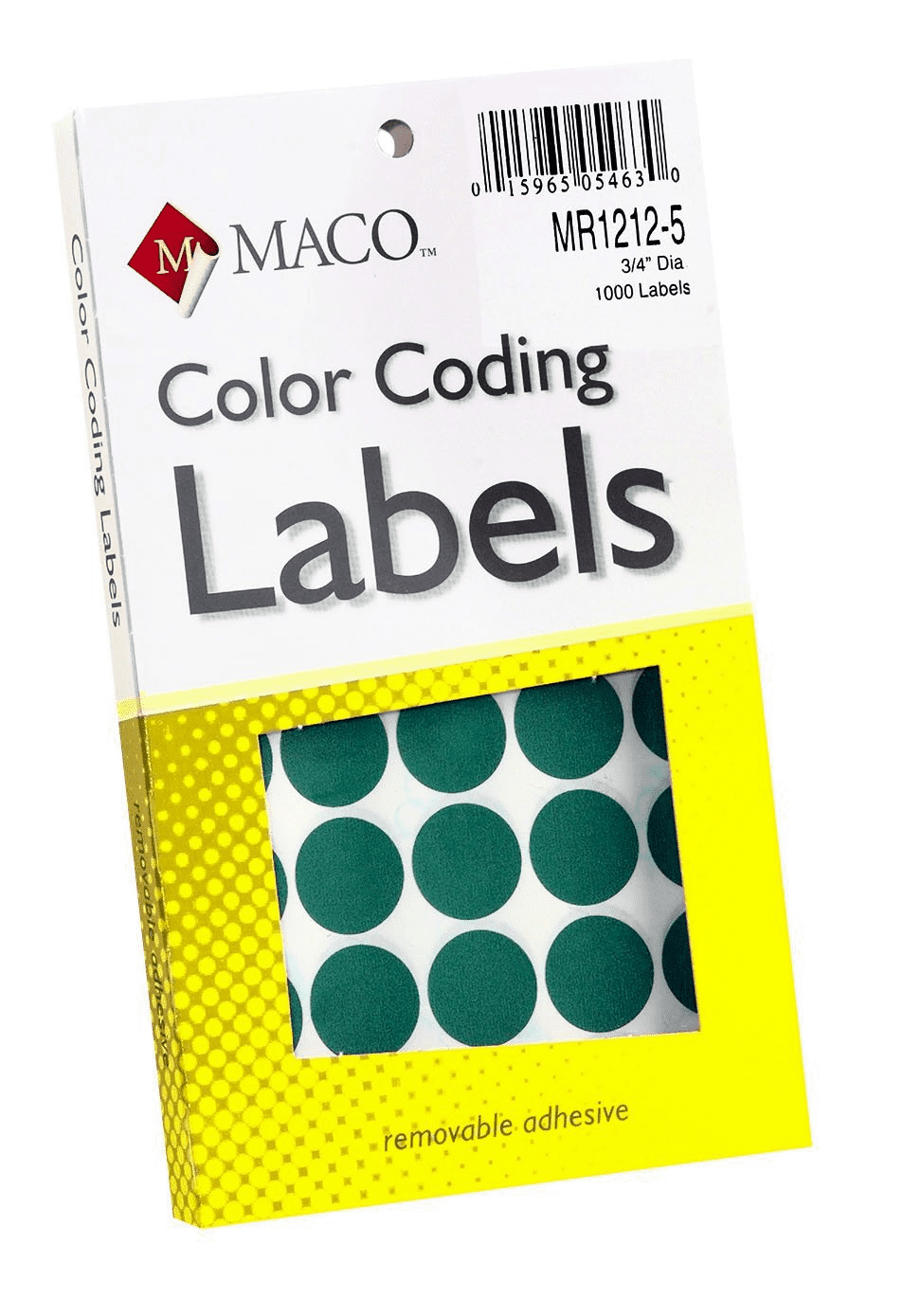 Label M Green Coding Labels Round Maco 153708