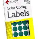 Label M Green Coding Labels Round Maco 153708