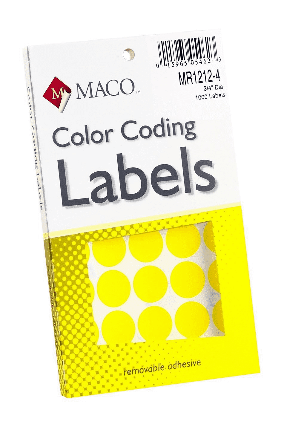 Label M Yellow Coding Labels Round Maco 153712