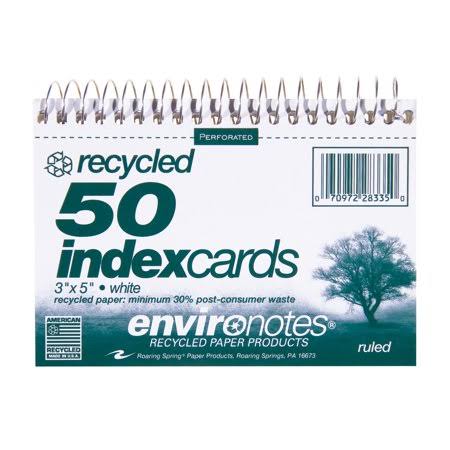 INDEX CARDS RULED 3X5 #28335 Jerrol's Supplies