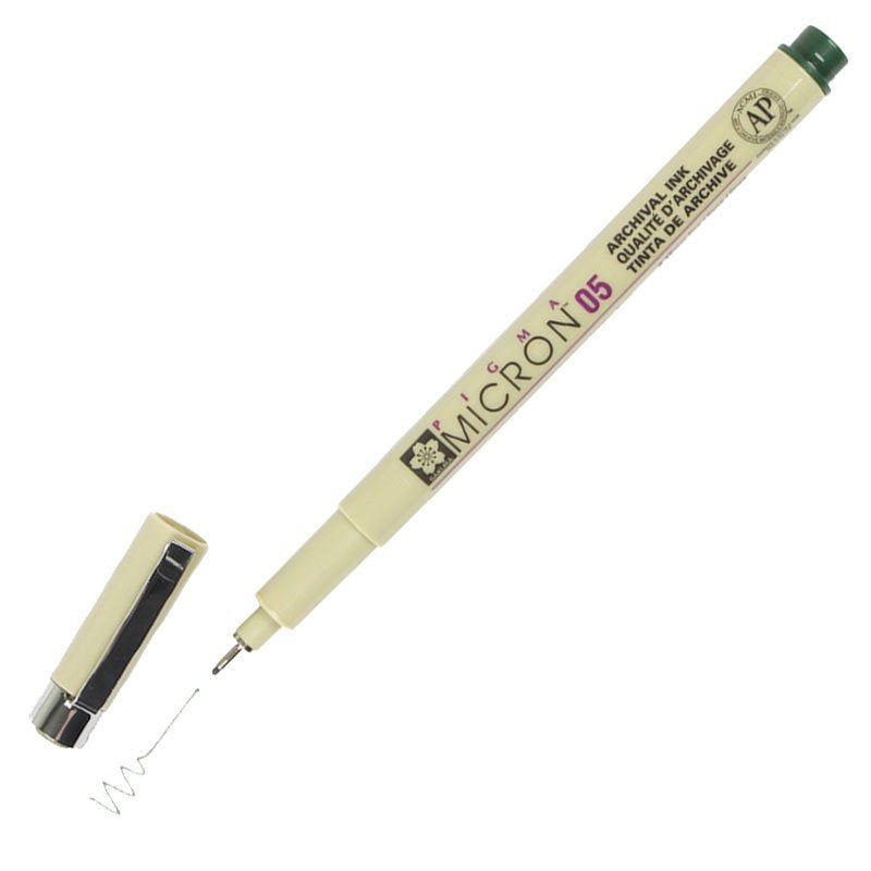 Pigma Micron 05 Pen .45Mm Hunter Green 155108