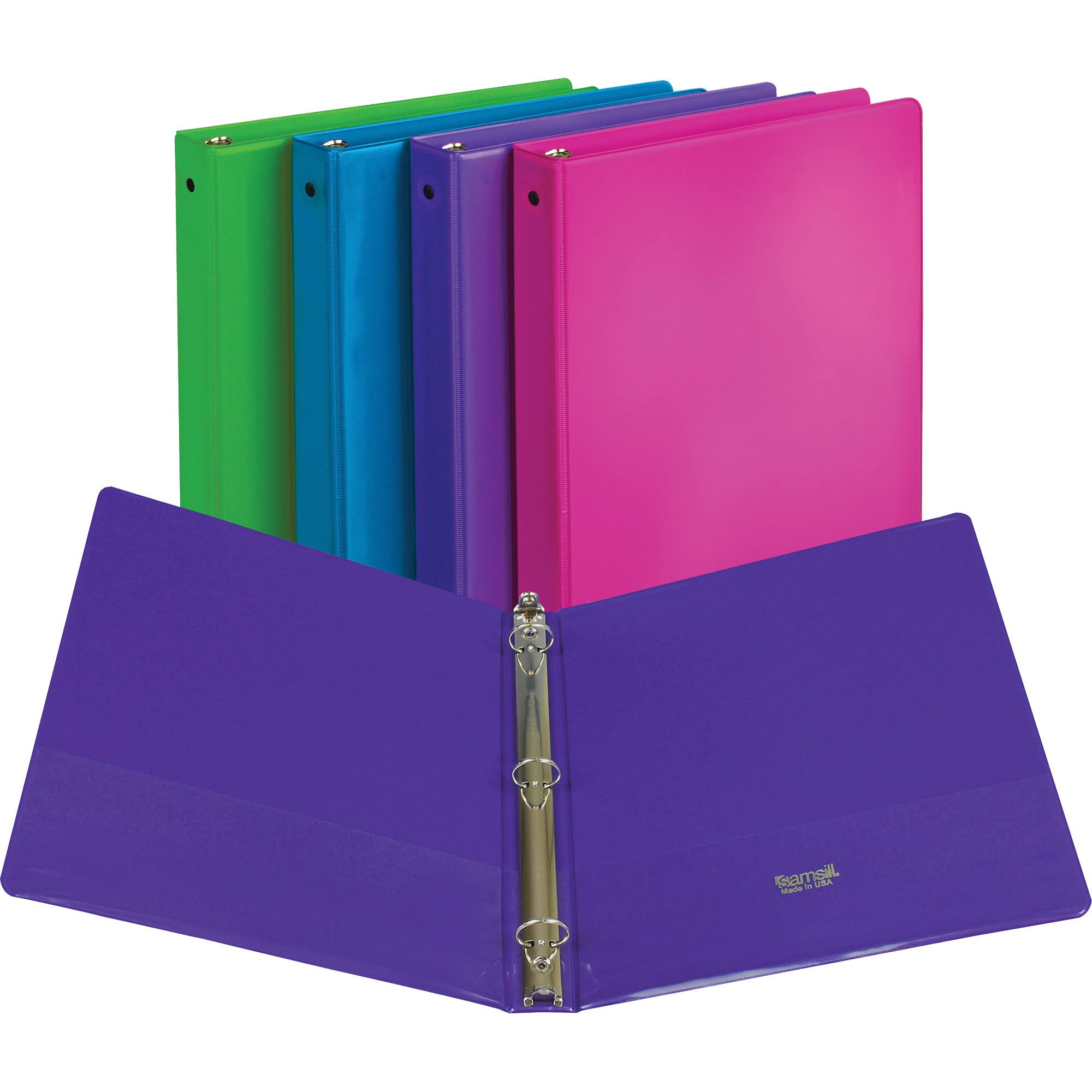 Binder 1" Clear View Samsill Assorted Colors 155129_08147f71-ab69-48d1-9dd0-b181a5a05b03