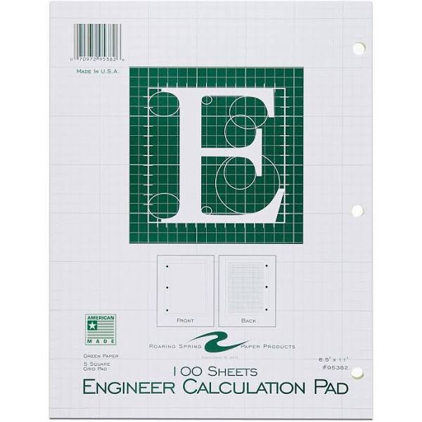 GP 5X5 ENGINEER PAD 100 #95382 GRAPH PAPER PAD Jerrol's Supplies