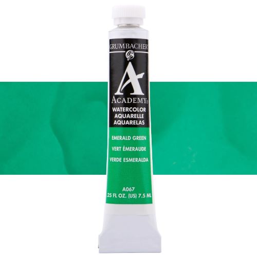 Grumbacher Academy Watercolors Emerald Green 156539