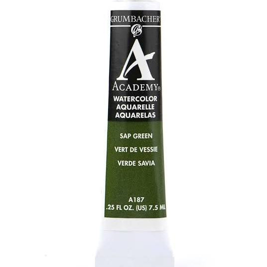 Sap Green 7.5Ml Academy Watercolor Paint Grumbacher Arts & Crafts 156576_03dab228-f6b1-49ab-a64f-8622612641ed