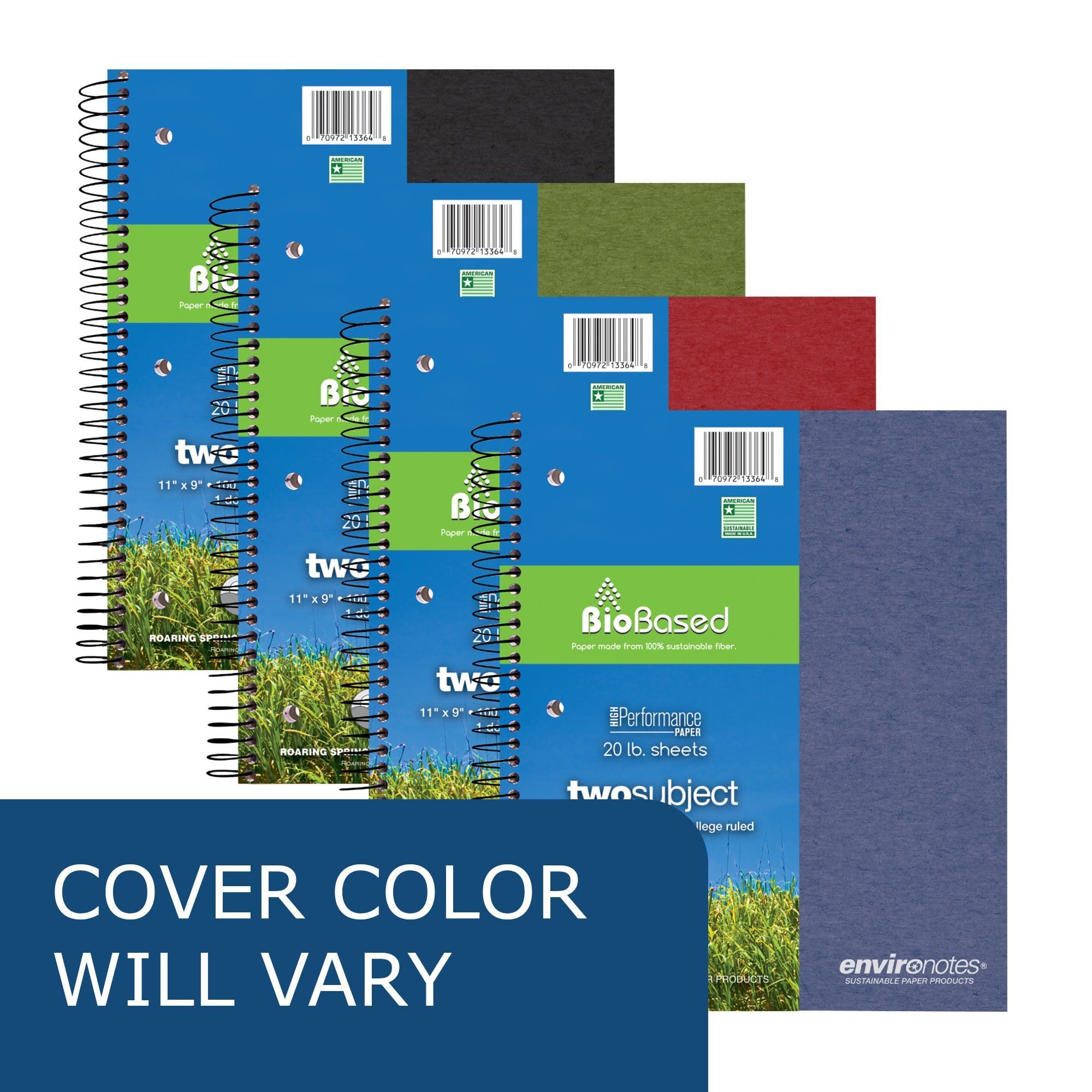 NB 2 SUBJECT SPIRAL RECYCLED NOTEBOOK #13364 Jerrol's Supplies