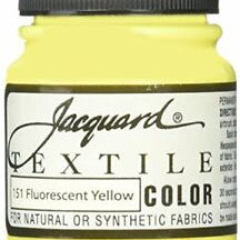 Flourescent Yellow 151 Fabric Paint 2.25 Oz Jaquard Textile Arts & Crafts 157186
