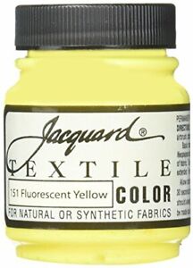 Flourescent Yellow 151 Fabric Paint 2.25 Oz Jaquard Textile Arts & Crafts 157186