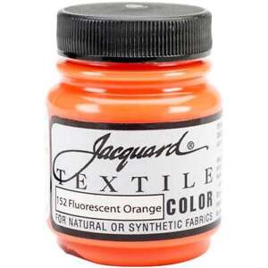 Flourescent Orange 152 Fabric Paint 2.25 Oz Jaquard Textile Arts & Crafts 157193