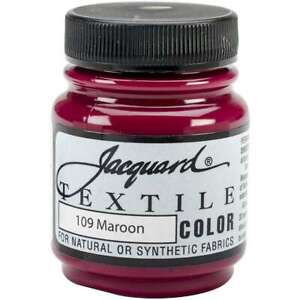 Maroon 109 Fabric Paint 2.25 Oz Jaquard Textile 157194
