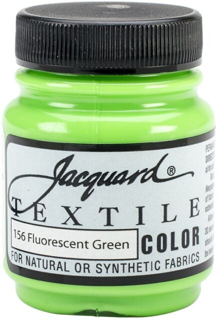 Flourescent Green 156 Fabric Paint 2.25 Oz Jaquard Textile Arts & Crafts 157209