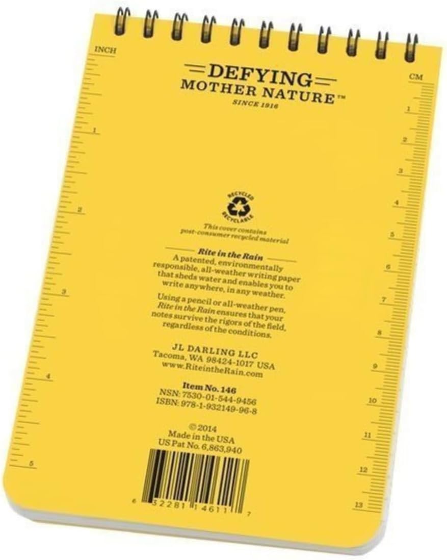 RR #135 3X5 SPIRAL NOTEBOOK RITE IN THE RAIN ALL WEATHER WATERPROOF 157449_1