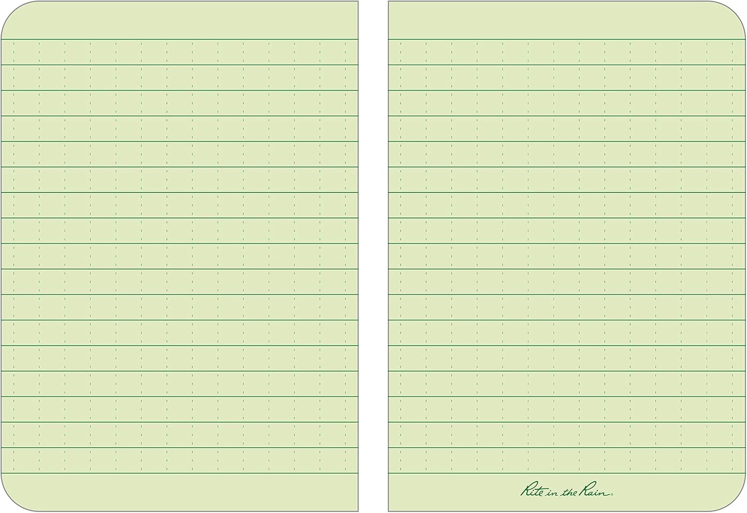 ?Rite In The Rain Weatherproof Soft Cover Pocket Notebook, 3 1/2" X 5", Green 157556_2