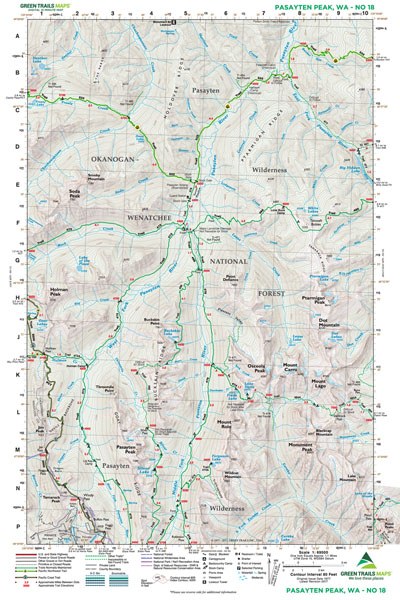 Gt Pasayten Peak, Wa 18 Green Trails Map 159274_683a1a7f-bbf6-492b-aef6-9ff7bda83074