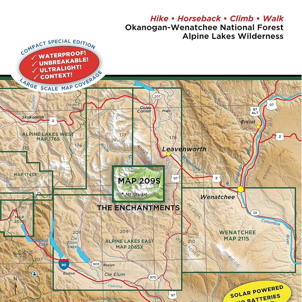 Gt Enchantments, Wa 209S Green Trails Map 159280_33587270-2416-4f5b-bc03-f3ec42601bc5