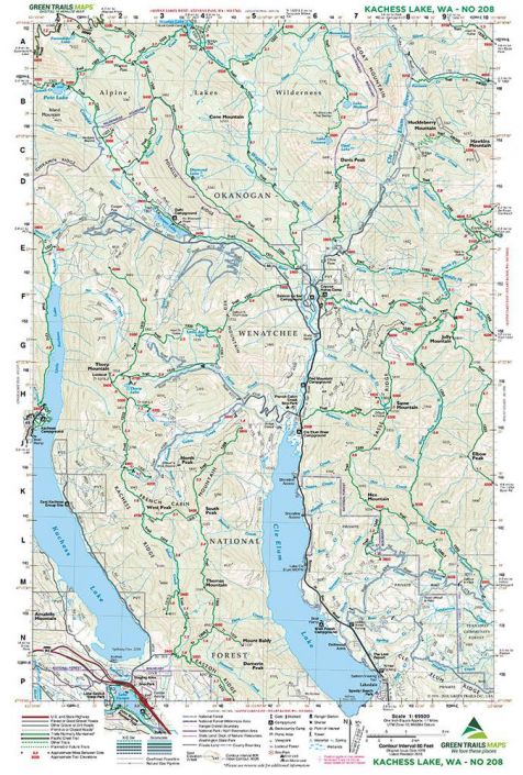 Gt Kachess Lake, Wa 208 Green Trails Map 159283_d599fb53-9111-46da-a4d2-b08ba9a2de8b