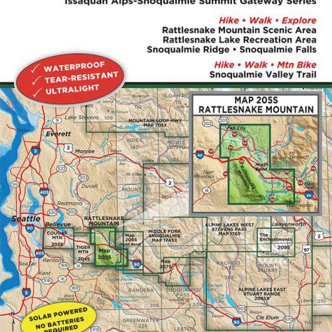 Gt Rattlesnake Mountain, Wa 205S Green Trails Map 159331