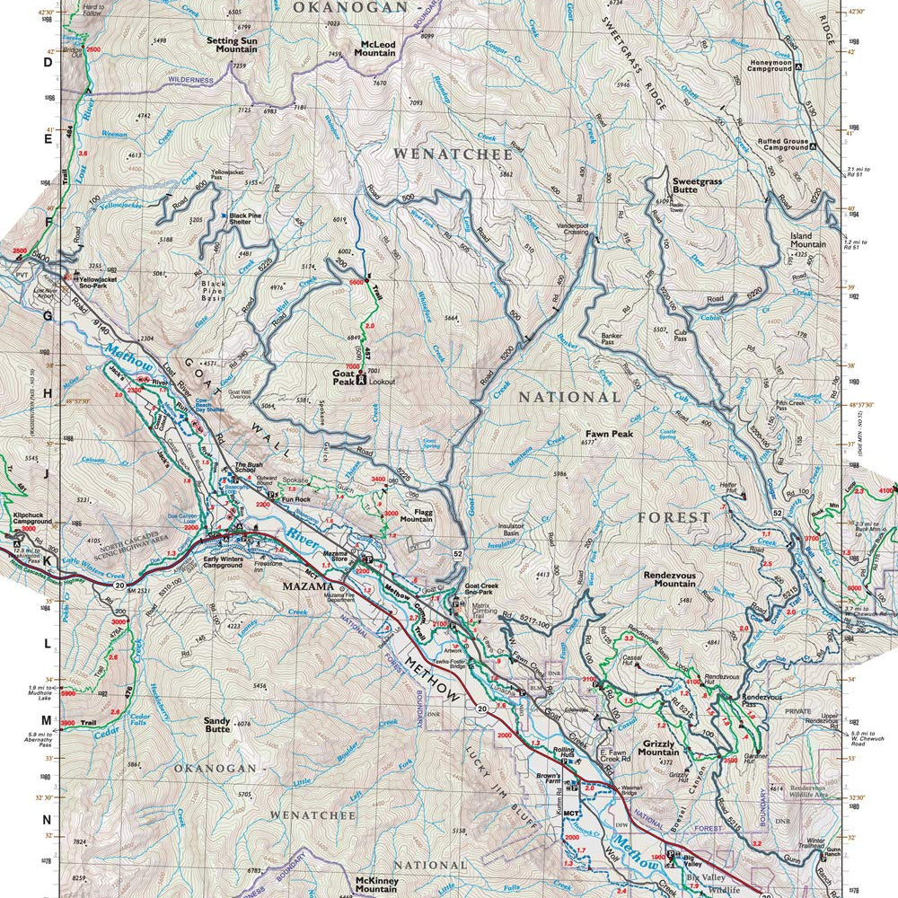 Gt Mazama, Wa 51 Green Trails Map 159409_1389575f-19e7-49fa-bc78-fe25919a59d7