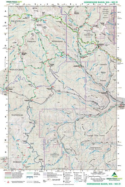 Gt Horseshoe Basin, Wa 21 Green Trails Map 159415