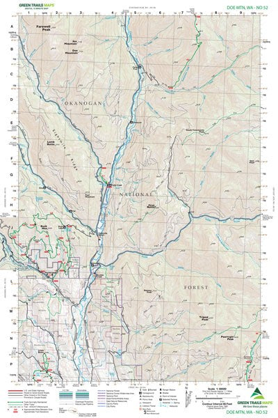 Gt Doe Mtn, Wa 52 Green Trails Map 159419_ed7c3e3d-ddf9-4c84-97fb-efddb3d75152