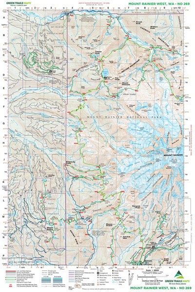 Gt Mount Rainier West, Wa 269 Green Trails Map 159426_f7956a12-2307-46fb-91d9-4ae8654793fa