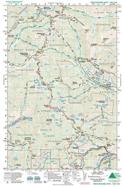 Gt Benchmark Mtn, Wa 144 Green Trails Map 159435_1330f730-4e8f-4f52-9a9f-78b70ef5d91f