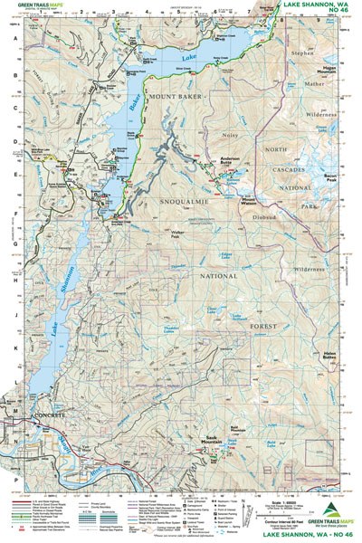 Gt Lake Shannon, Wa 46 Green Trails Map 159437