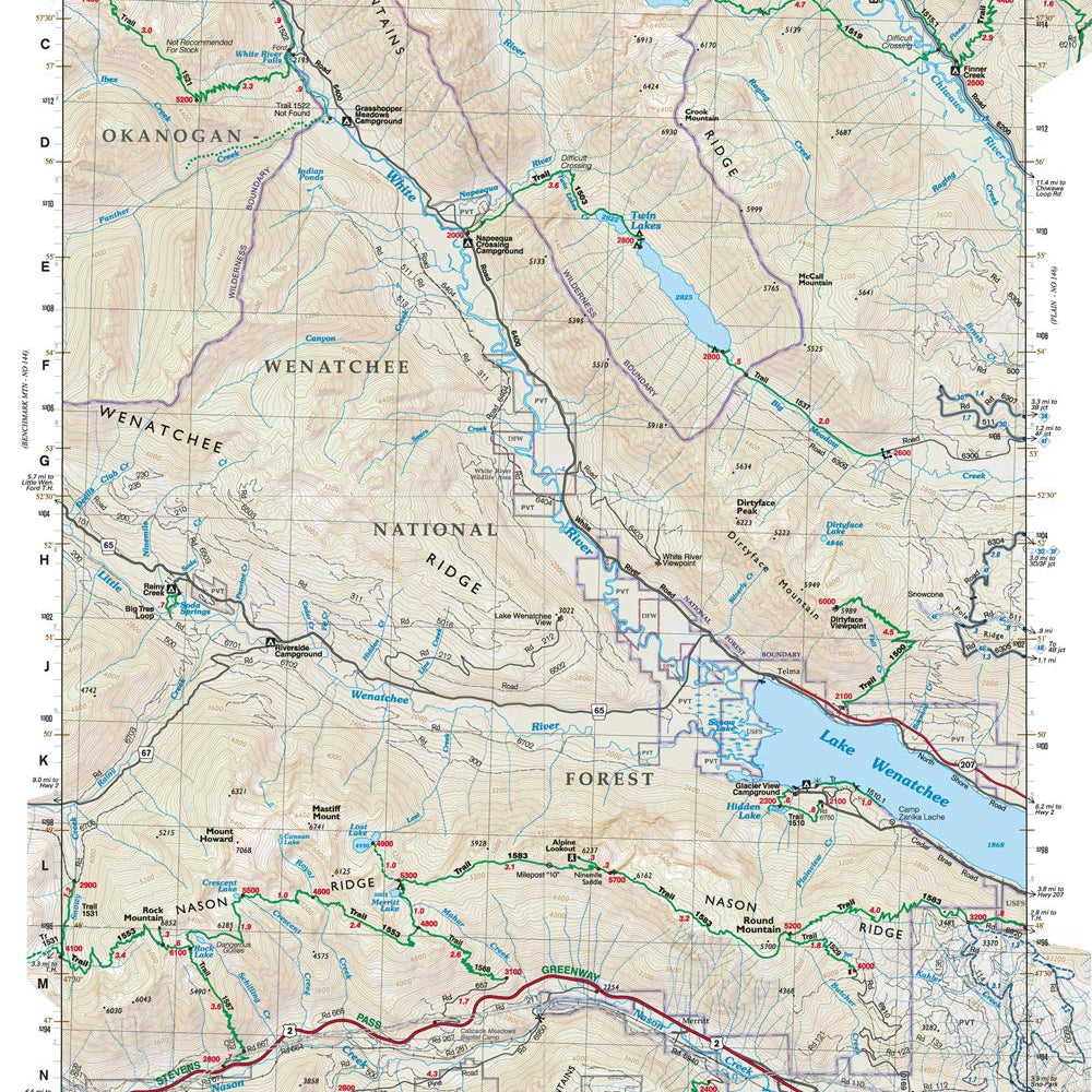 Gt Wenatchee Lake, Wa 145 Green Trails Map 159447_79836993-dac4-47bc-9b6d-31074fbd2122