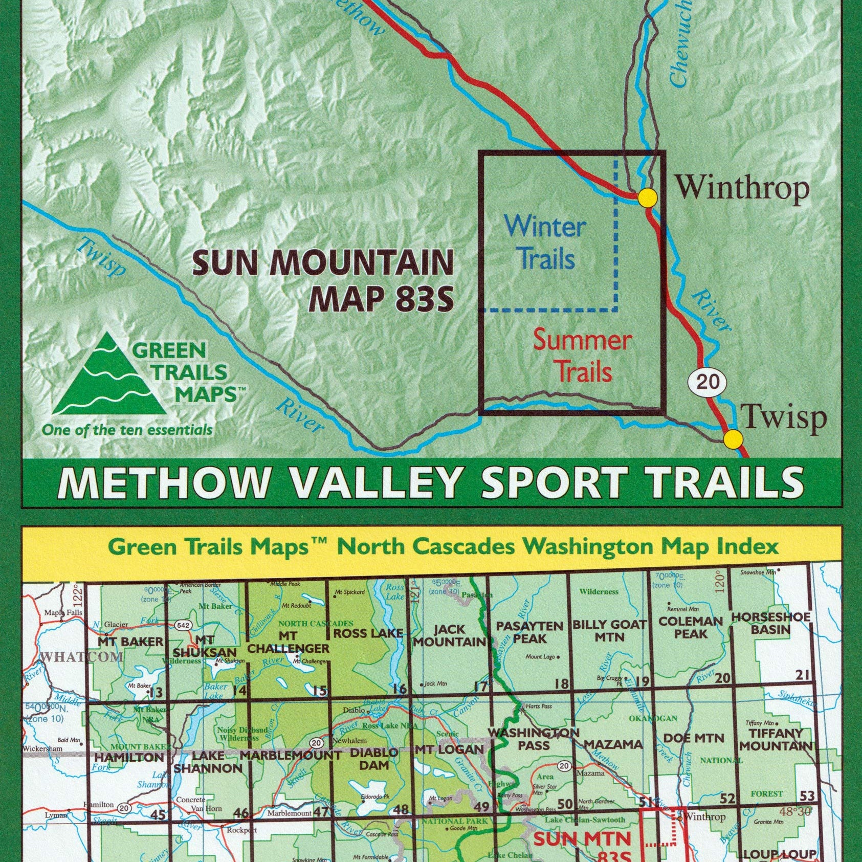 Gt Sun Mountain/Methow Map 83S Green Trails Map 159466_830c4c06-a854-4bfb-8d40-7ec66b033d82
