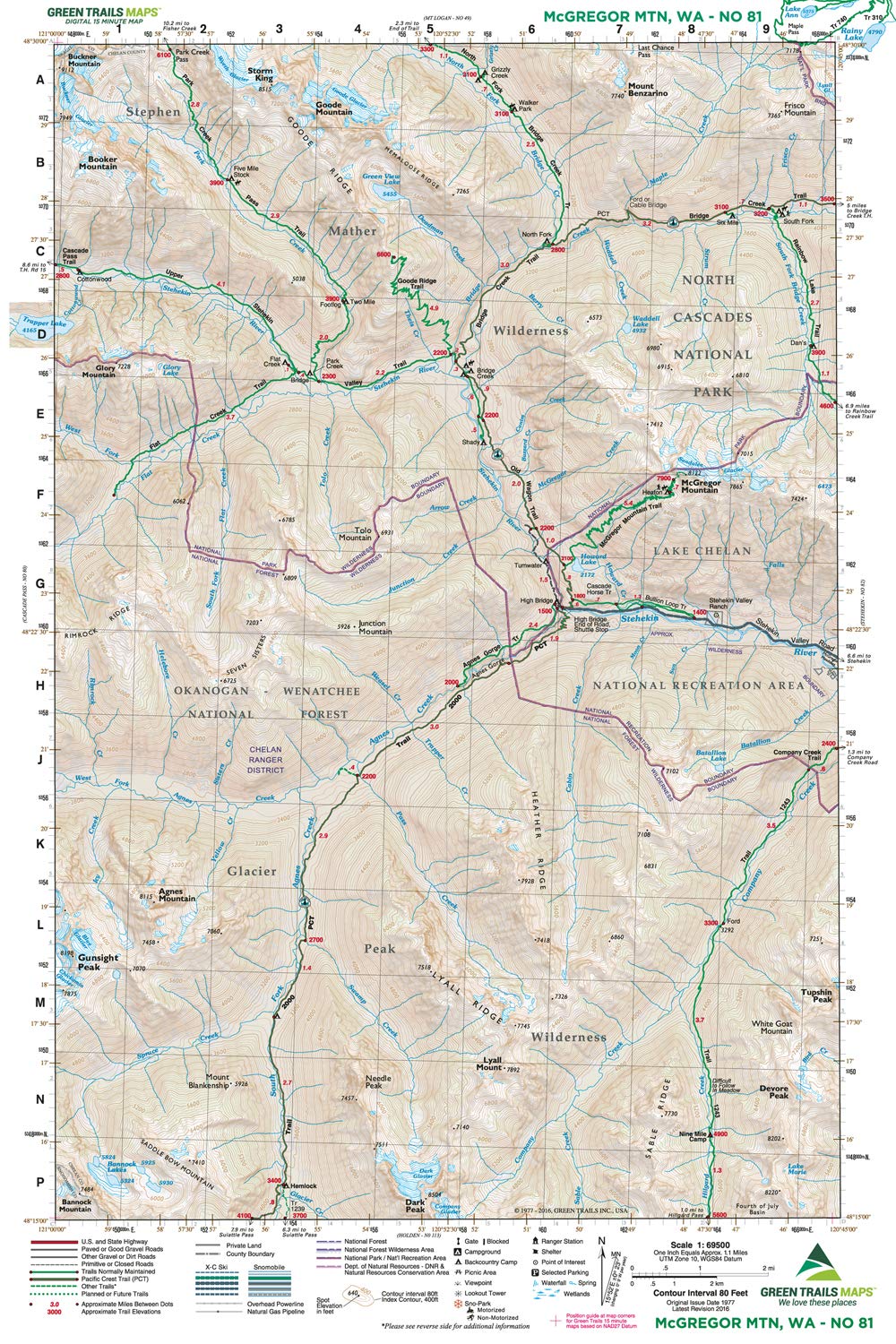 Gt Mcgregor Mtn, Wa 81 Green Trails Map 159467_6aaf8528-bdaf-4b52-a921-ac6c28f4b6e9