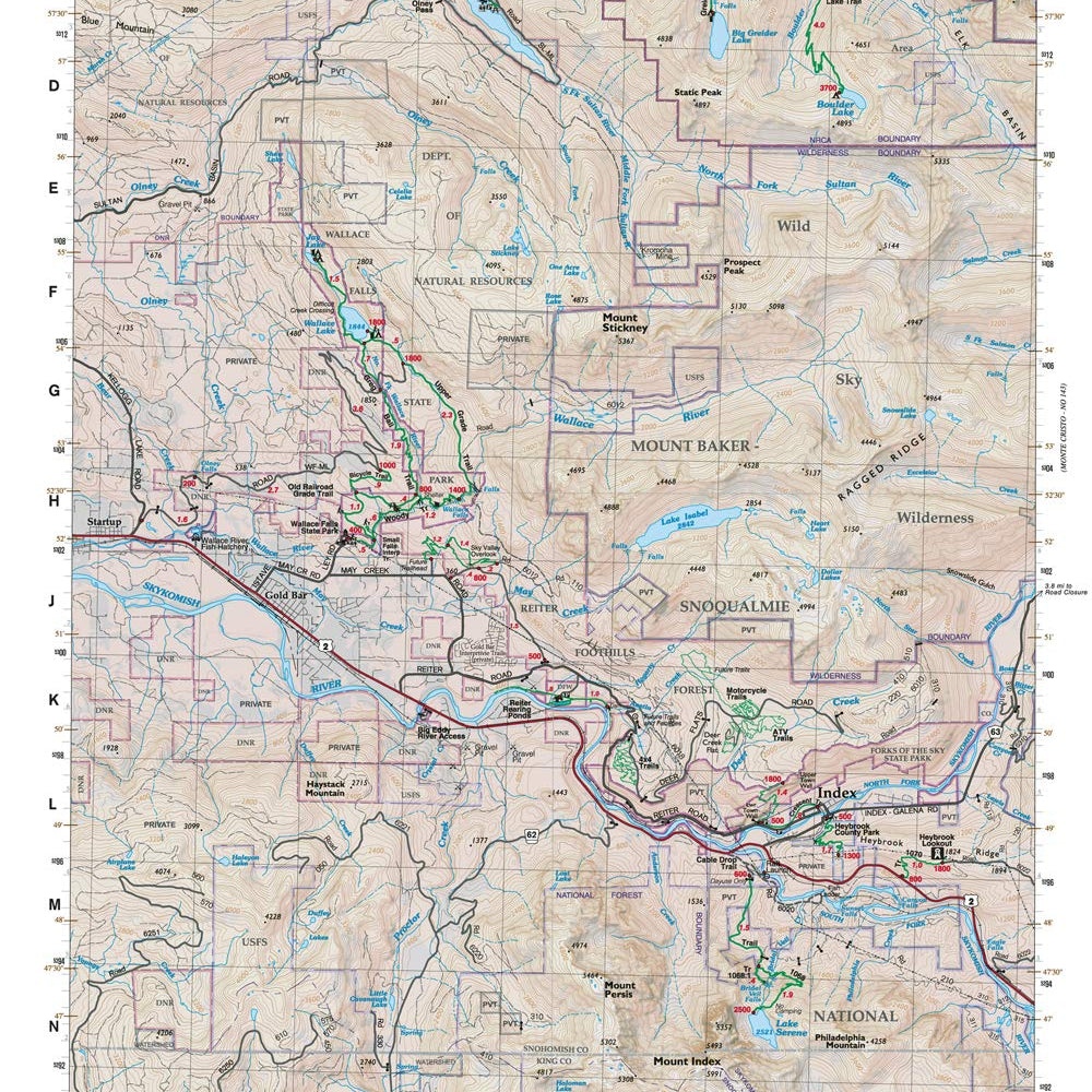 Gt Index, Wa 142 Green Trails Map 159473_7fc75262-2886-4dcb-b2fa-adf0063b777f