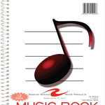 NB 12 STAVE MUSIC BOOK #15009 SPIRAL NOTEBOOK Jerrol's Supplies