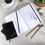 Pentalic 6" X 8" Pocket Sketchbook Traveler Journal, 160 Pages, Black 160285_4