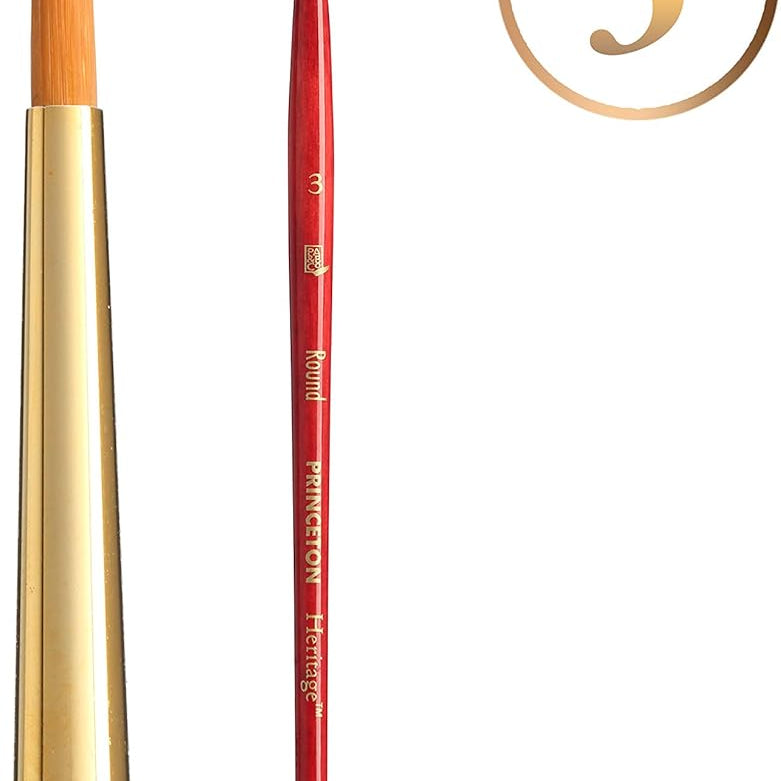 Princeton Heritage, Series 4050, Synthetic Sable Paint Brush For Watercolor Arts & Crafts 160818