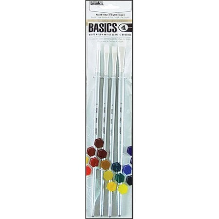 Basics 4 Acrylic Paint Brush Sets Arts & Crafts 160843