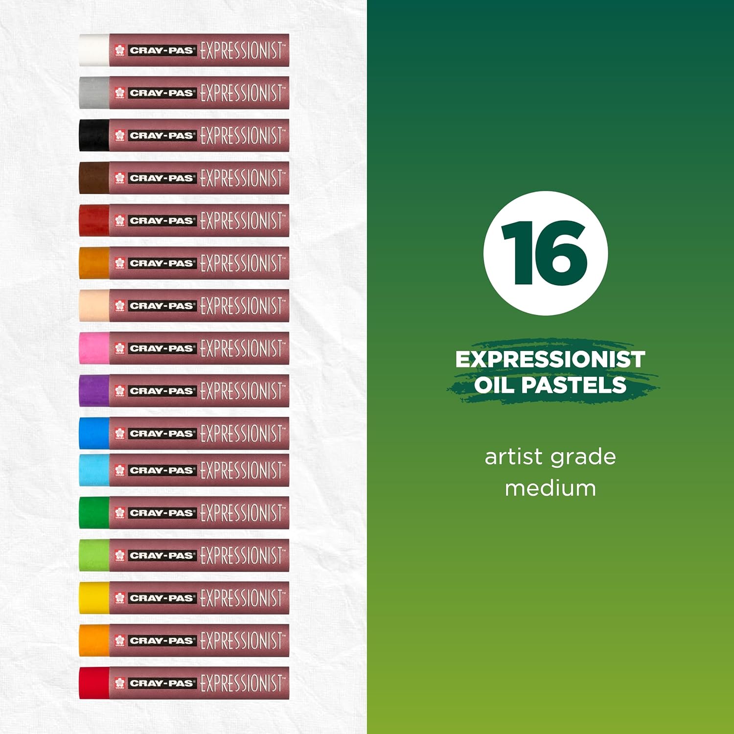 Sakura Cray-Pas Expressionist Oil Pastel Set - Soft Oil Pastels For Artists - 16 Arts & Crafts 162028_1