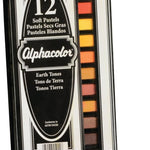 Derwent Alphacolor Soft Square Pastels, Earth Tones, 12 Pastels Per Set 162069_1
