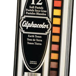 Derwent Alphacolor Soft Square Pastels, Earth Tones, 12 Pastels Per Set 162069_2