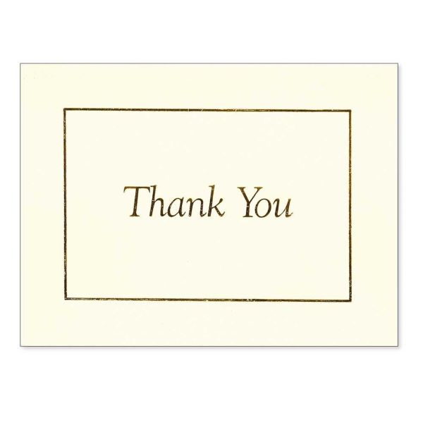 Thank You Card Boxed Gold Van 163664