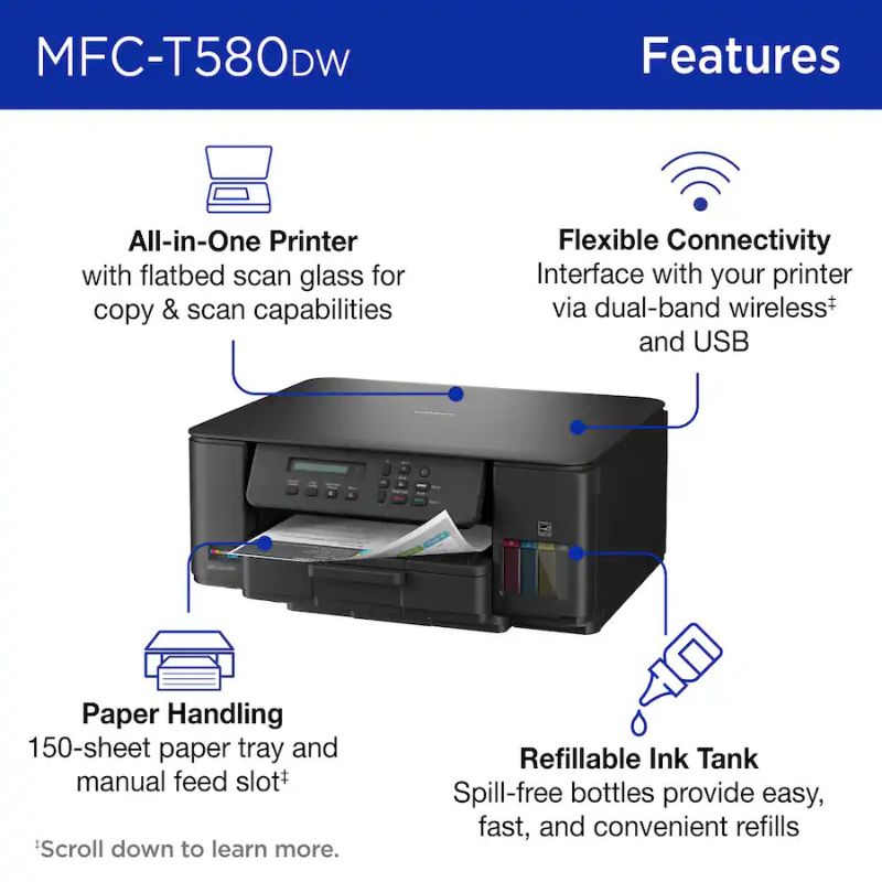 Brother - Inkvestment Tank 580 Wireless All-In-One Supertank Inkjet Printer 40 164-306_2