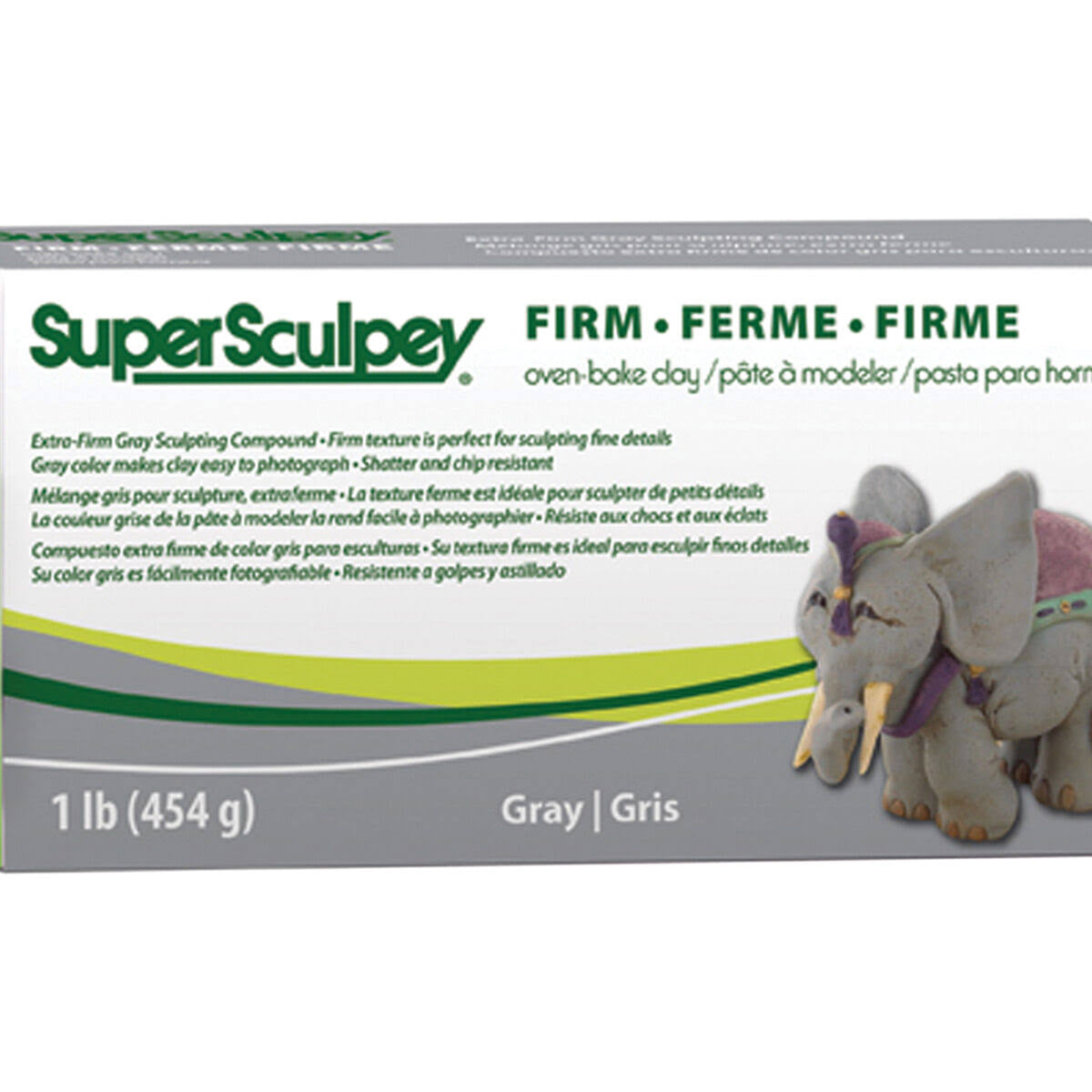 CLAY SCULPEY GRAY FIRM 1LB SUPER SCULPEY #SYSS1 Arts & Crafts Jerrol's Supplies